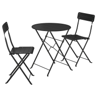 SUNDSÖ Stół i 2 składane krzesła, zewnętrzne antracyt/antracyt, 65 cm