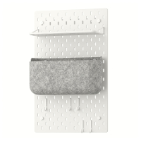 SKÅDIS IKEA 195.901.35 Комбинированная перфорированная доска 36x56 см белая
