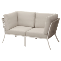 SEGERÖN Sofa 2-osobowa, na zewnątrz, biały/beżowy/Frösön/Duvholmen beżowy