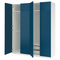 PAX / FYRUDDEN Kombinacja szafy, biały/niebieski, 200x60x236 cm PAX / FYRUDDEN Kombinacja szafy, biały/niebieski, 200x60x236 cm