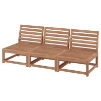 NÄMMARÖ 3-osobowa sofa modułowa, zewn, bejca jasnobrązowa
