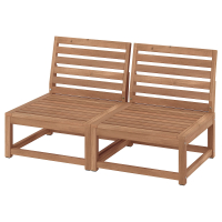 NÄMMARÖ 2-osobowa sofa modułowa, zewn, bejca jasnobrązowa