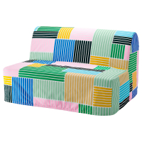 LYCKSELE HÅVET Sofa 2-osobowa, rozkładana, Grindtorp wielobarwny