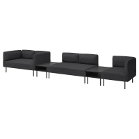 LILLEHEM 5-os sofa moduł ze stolikiem boczn, Gunnared/ciemnoszary metal