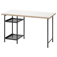 LAGKAPTEN / SPAND IKEA 995.636.42 Стол 120x60 см белый антрацит/черный