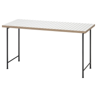 LAGKAPTEN / SPAND IKEA 695.638.32 Стол 140x60 см белый антрацит/черный