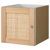 KALLAX IKEA 206.111.32 Вставка с дверцей 33x33 см сосна/плетеный тополь
