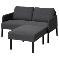 GLOSTAD IKEA 495.439.20 Диван 2-местный с шезлонгом Книса темно-серый