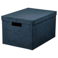 GJÄTTA IKEA 305.704.47 Контейнер с крышкой 25x35x20 см темно-синий бархат
