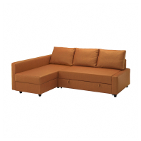 FRIHETEN IKEA 195.170.41 Угловой диван с функцией сна, Faringe коричнево-оранжевый