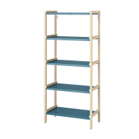 EKENABBEN IKEA 905.963.93 Открытая полка 70x34x154 см осина/синий