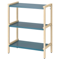 EKENABBEN IKEA 405.963.95 Открытая полка 70x34x86 см осина/синий