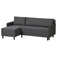 BRUKSVARA IKEA 805.759.04 Диван-кровать с шезлонгом 3-местный серый