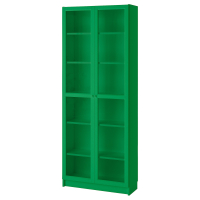 BILLY IKEA 005.949.25 Витрина 80x30x202 см зеленая