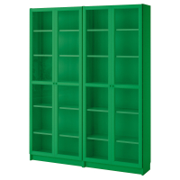 BILLY IKEA 495.800.93 Витрина 160x30x202 см зеленая