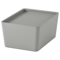 KUGGIS IKEA 095.967.60 Контейнер с крышкой 13x18x8 см светло-серый
