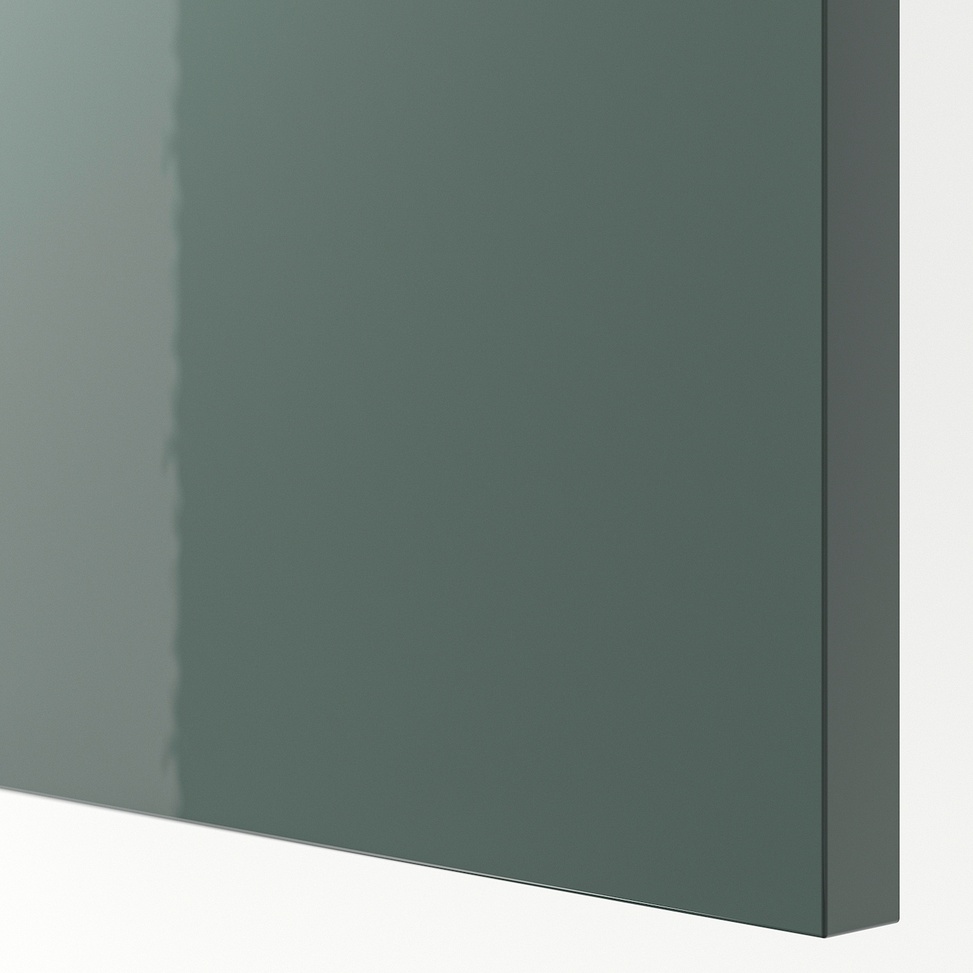 KALLARP Drzwi, połysk ciemny szarozielony, 40x80 cm