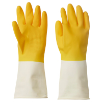 RINNIG IKEA 105.658.52 Перчатки для уборки размер M неоново-желтый/кремовый