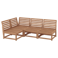 NÄMMARÖ IKEA 496.102.93 Модульный угловой диван 3-местный внешняя часть/светло-коричневая морилка