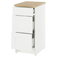 KNOXHULT Szafka z szufladami, biały rama, 40 cm