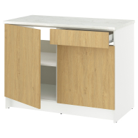 KNOXHULT Szafka stojąca, drzwi+szuflada, imit. dębu, 120 cm