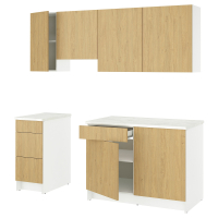 KNOXHULT Kuchnia, imit. dębu, 220x61x220 cm