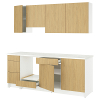 KNOXHULT Kuchnia, imit. dębu, 220x61x220 cm