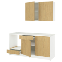 KNOXHULT Kuchnia, imit. dębu, 180x61x220 cm