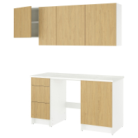 KNOXHULT Kuchnia, imit. dębu, 220x61x220 cm