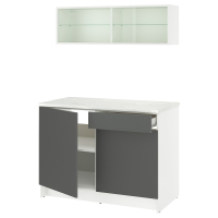KNOXHULT Kuchnia, ciemnoszary, 120x61x220 cm