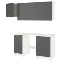 KNOXHULT Kuchnia, ciemnoszary, 220x61x220 cm