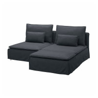 SÖDERHAMN Sofa 2-osobowa z szezlongiem, Knäbäck antracyt