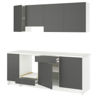 KNOXHULT Kuchnia, ciemnoszary, 220x61x220 cm