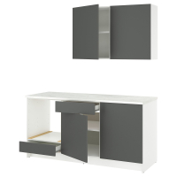 KNOXHULT Kuchnia, ciemnoszary, 180x61x220 cm
