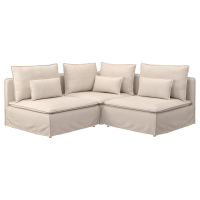 SÖDERHAMN Sofa narożna 3-osobowa, Gransel naturalny