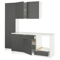 KNOXHULT Kuchnia, ciemnoszary, 240x61x220 cm