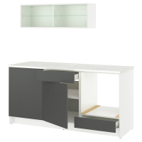 KNOXHULT Kuchnia, ciemnoszary, 180x61x220 cm