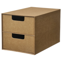 Pudełko do przechowywania Gårdesgård, brązowe, papier z recyklingu, prostokątne z uchwytami.