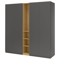 PAX / FORSAND Kombinacja szafy, ciemnoszary ciemnoszary/imit. dębu, 235x60x236 cm PAX / FORSAND Kombinacja szafy, ciemnoszary ciemnoszary/imit. dębu, 235x60x236 cm