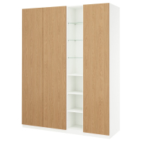 PAX / STORKLINTA Kombinacja szafy, biały imit. dębu/biały, 185x60x236 cm