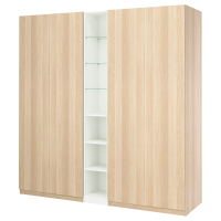 PAX / FORSAND Kombinacja szafy, imitacja dębu bejcowanego na biało imitacja dębu bejcowanego na biało/biały, 200x60x236 cm PAX / FORSAND Kombinacja szafy, imitacja dębu bejcowanego na biało imitacja dębu bejcowanego na biało/biały, 200x60x236 cm