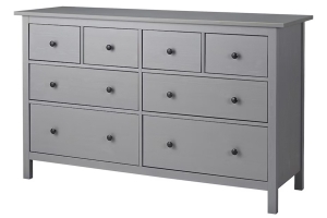 HEMNES IKEA 303.924.69 Комод 8 ящиков Серый массив