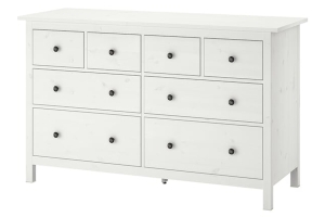 HEMNES IKEA 102.392.80 Комод 8 ящ. массив Белый