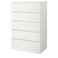 MALM IKEA 604.036.02 Комод 6 ящ. 80x123 см. Белый