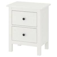 HEMNES IKEA 802.426.27 Комод с 2 ящиками 54x66 см Белая морилка