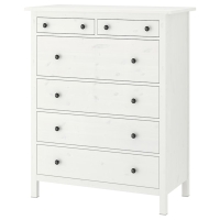 HEMNES IKEA 602.392.73 Комод 6 ящ. 108x131 см. Белая морилка
