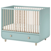 Myllra детская кроватка с ящиком, светло-бирюзовый 60x120 см