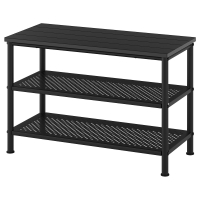 PINNIG IKEA 803.297.91 Скамья с полкой для обуви 79x35x52 см Чёрный