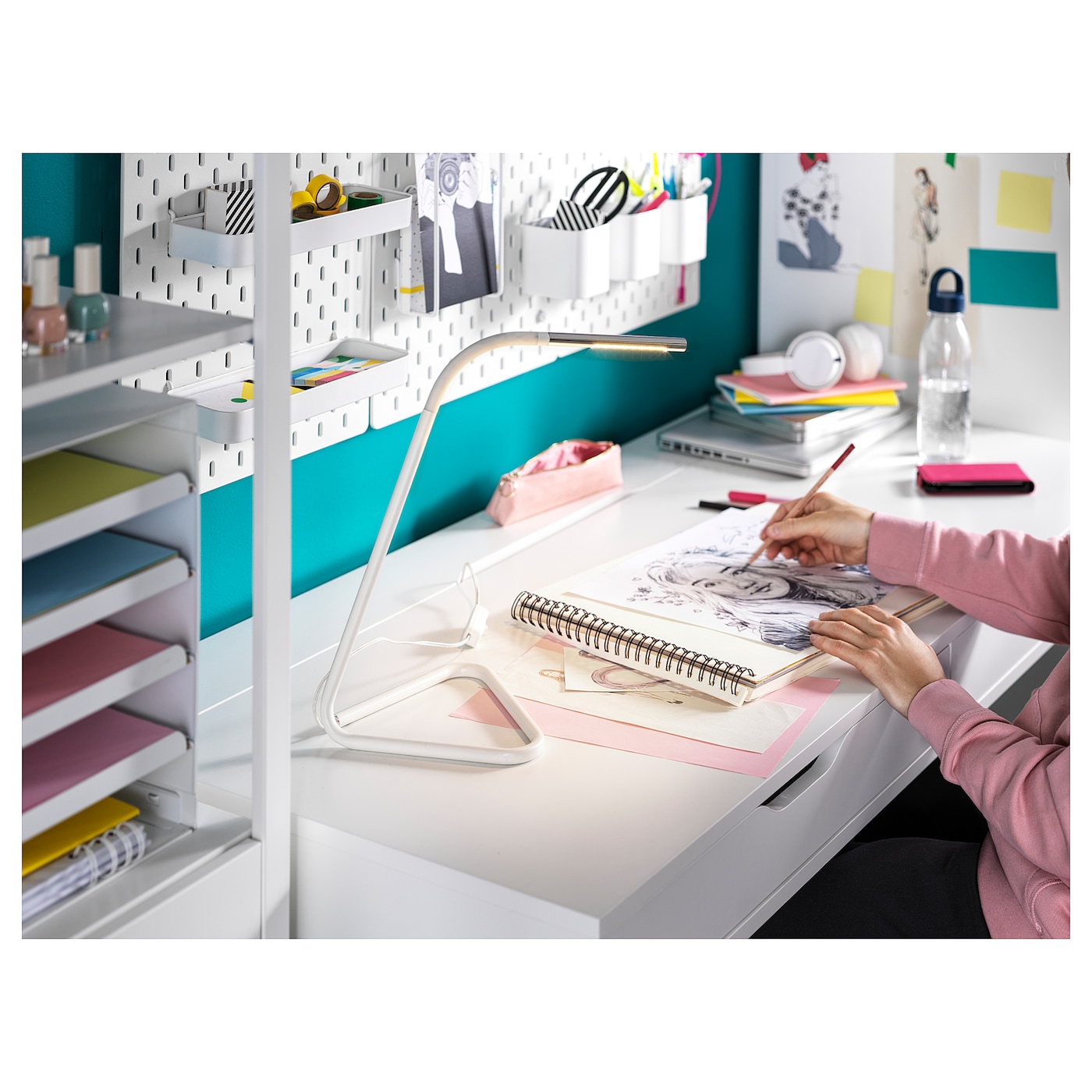 ALEX IKEA 104.735.55 Стол письменный 100x48 см Белый