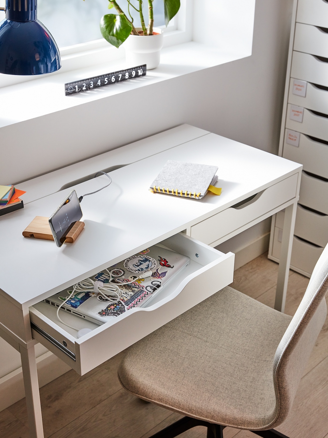 ALEX IKEA 104.735.55 Стол письменный 100x48 см Белый
